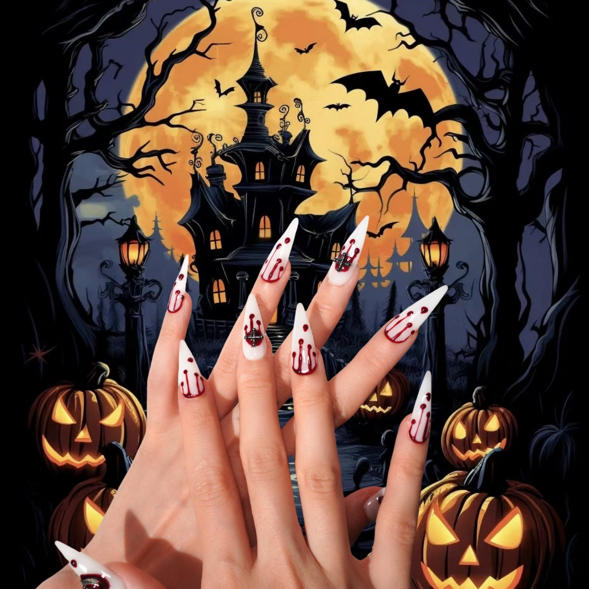 sheheraura-halloween press on nail collection