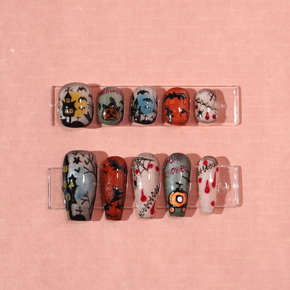 halloween nail art with castle element-sheheraura