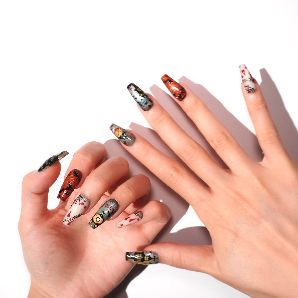 halloween nail art with castle element-sheheraura