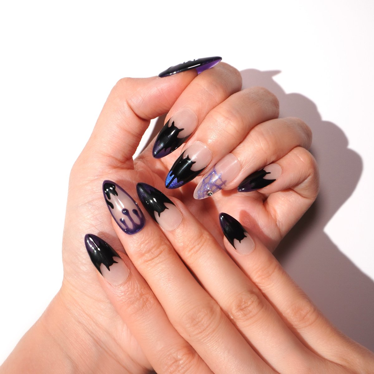 halloween nail art with bat element-sheheraura 04