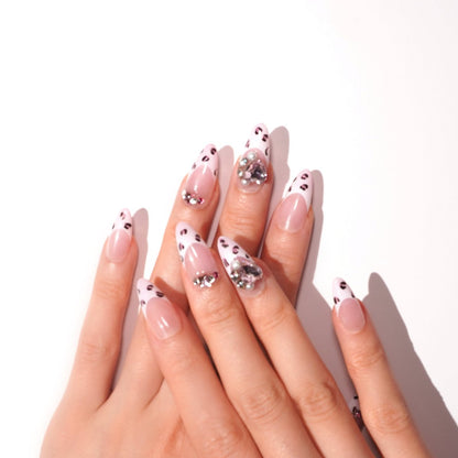 pink leopard print press on nail-sheheraura