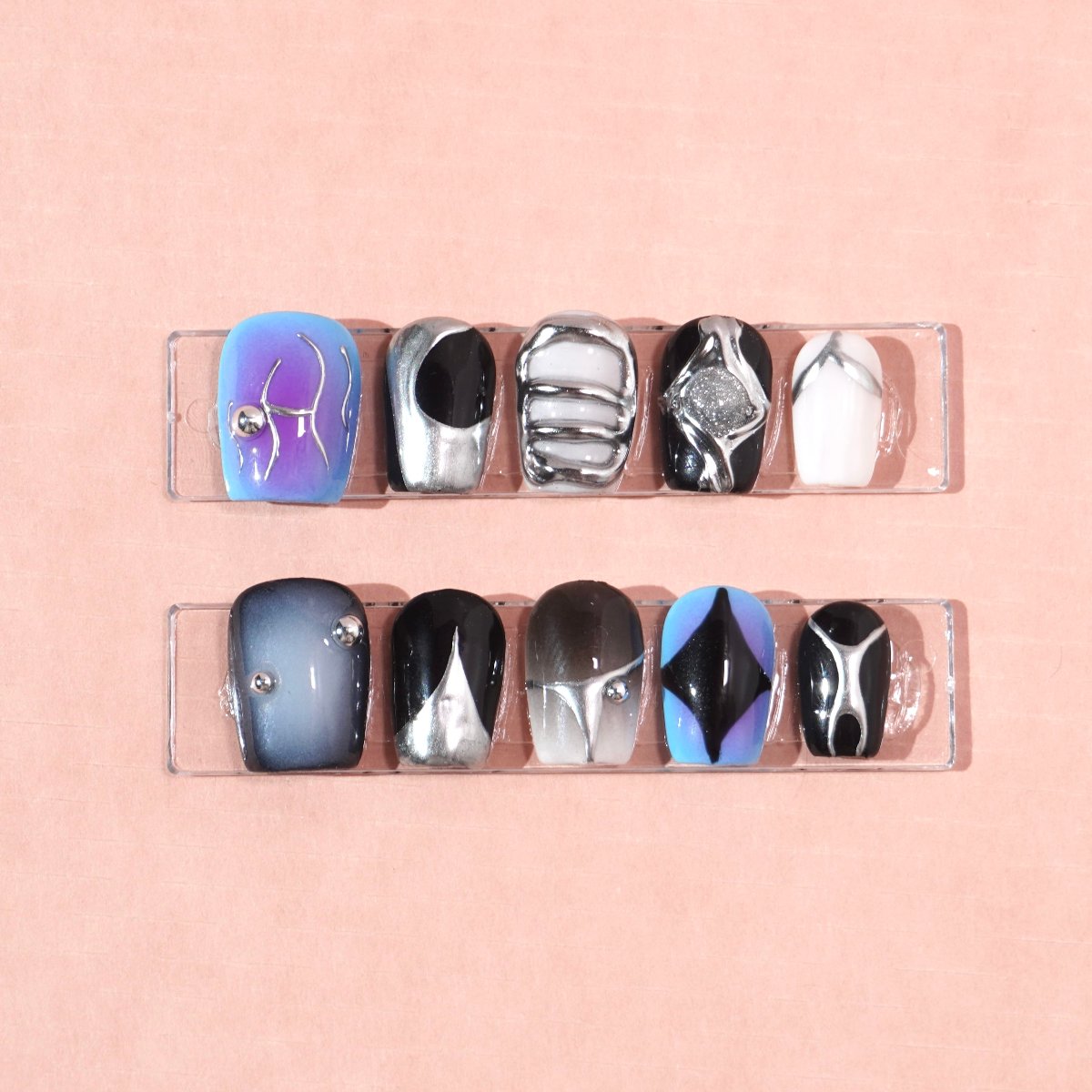 sense of future inspired press on nails-sheheraura