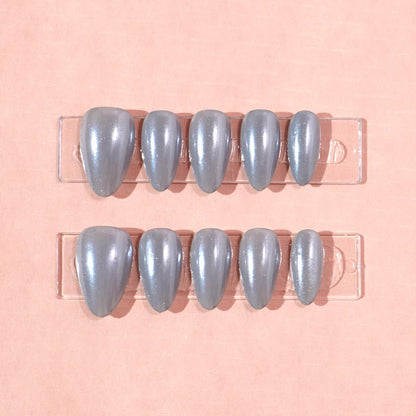 solid blue chrome nail art-sheheraura