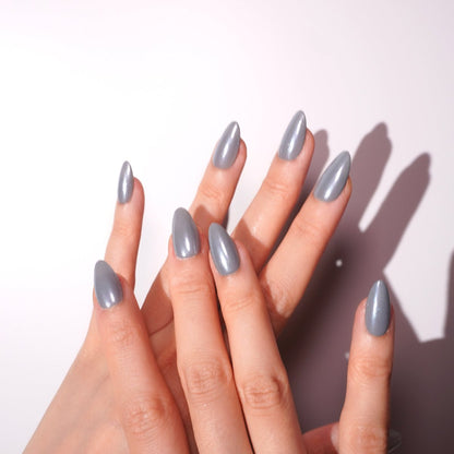 solid blue chrome nail art-sheheraura